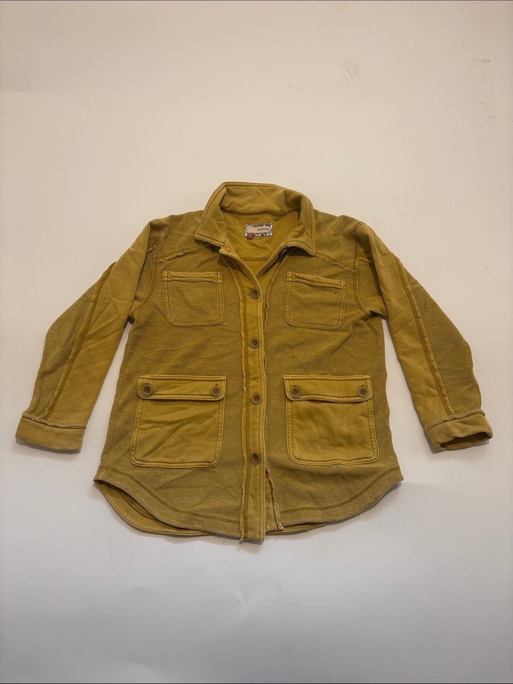 Pilcro Mustard Yellow Lightweight Shirt Jacket